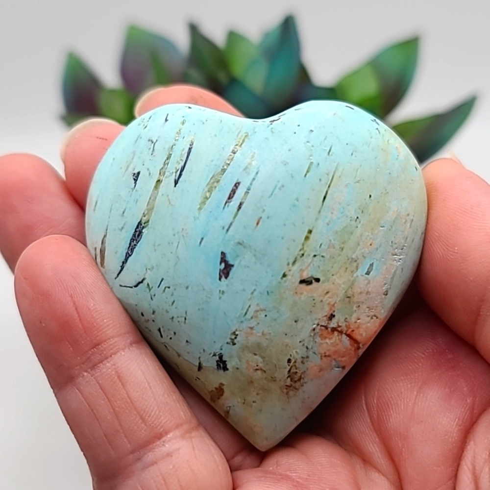 CLEARANCE Natural Inca Turquoise Crystal Heart E